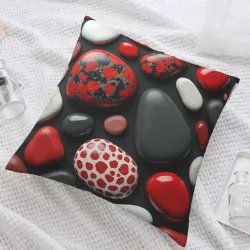 Funda de cojín de peluche abstracta con forma de gota de agua - Okomall