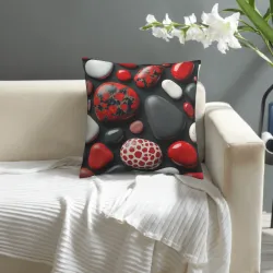 Funda de cojín de peluche abstracta con forma de gota de agua - Okomall