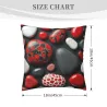 Housse de coussin en peluche à motif abstrait goutte d'eau - Okomall