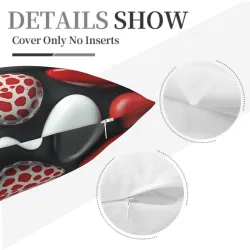 Housse de coussin en peluche à motif abstrait goutte d'eau - Okomall