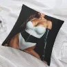 Funda de cojín de felpa con estampado de mujer sexy - Okomall