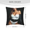 Funda de cojín de felpa con estampado de mujer sexy - Okomall