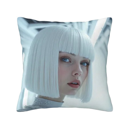 Fashion Portrait Plush Pillow Cover - Okomall