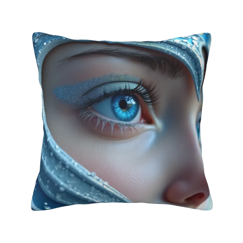 غطاء وسادة فروي بصورة امرأة - Okomall