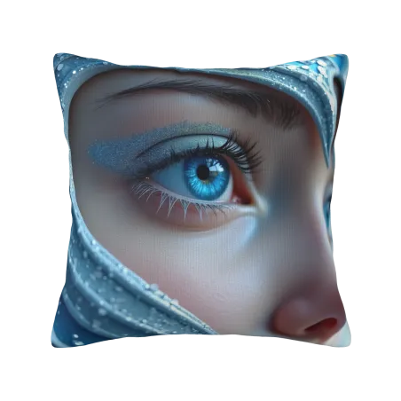 غطاء وسادة فروي بصورة امرأة - Okomall