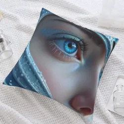 唯美女性肖像毛絨抱枕套 - Okomall