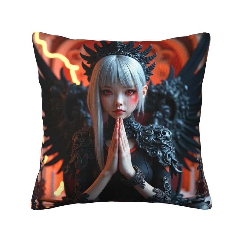 Exquisite Girl Plush Pillow Cover - Okomall