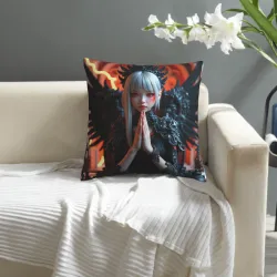 Exquisite Girl Plush Pillow Cover - Okomall