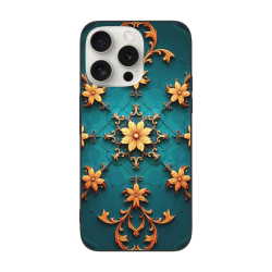 奢华花卉纹理 iPhone 15/Pro/Max 手机壳 - okomall