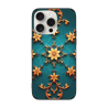 Роскошный чехол для iPhone 15/Pro/Max с цветочным узором - okomall