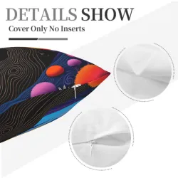 추상적인 얼굴 모티브의 봉제 인형 쿠션 - Okomall