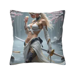 Housse de Coussin Peluche Motif Fée de la Forêt Enchantée - Okomall