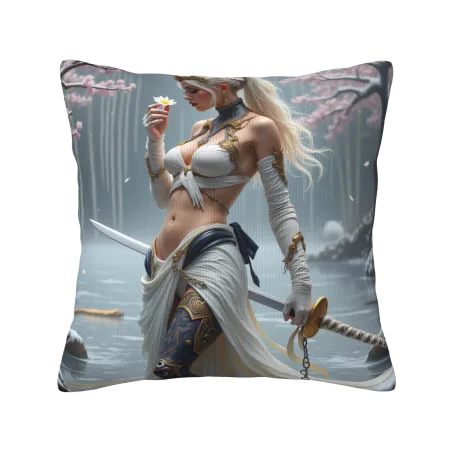 Housse de Coussin Peluche Motif Fée de la Forêt Enchantée - Okomall