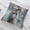 Housse de Coussin Peluche Motif Fée de la Forêt Enchantée - Okomall