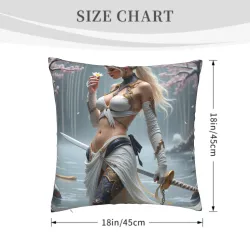 Housse de Coussin Peluche Motif Fée de la Forêt Enchantée - Okomall