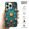 Роскошный чехол для iPhone 15/Pro/Max с цветочным узором - okomall