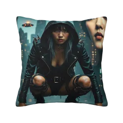 Funda de Almohada de Peluche 'Sombra Nocturna' - Okomall