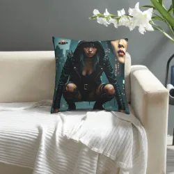 Funda de Almohada de Peluche 'Sombra Nocturna' - Okomall
