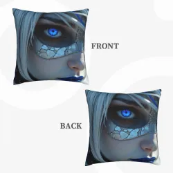 Exquisite Female Portrait Plush Pillow Cover - Okomall