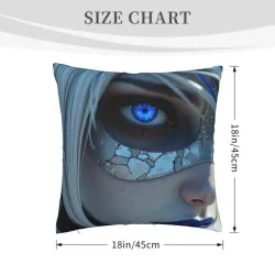 Housse de coussin en peluche avec portrait féminin magnifique - Okomall