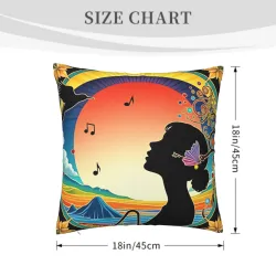Kissenbezug mit doppelter Druckmusterung aus Plüsch - 18x18 Zoll | Okomall
