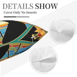 Funda de cojín de felpa con estampado doble cara - 18x18 pulgadas | Okomall