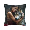 Beautiful Female Portrait Plush Pillow Cover - Okomall
