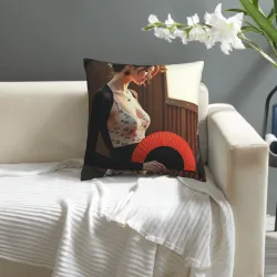Cuscino in peluche a doppio lato con motivo paesaggistico - Okomall