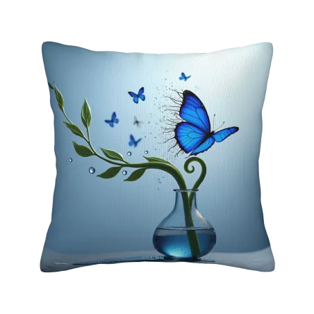 Housse de coussin en peluche à motif double face - 18x18 pouces | OKOMALL
