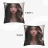 Housse de Coussin en Peluche Motif Fille Esthétique - OkOmall