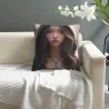 Federa Cuscino in Peluche con Motivo di Ragazza Estetica - OkOmall