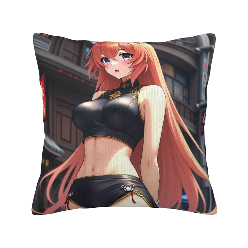 Federa cuscino in peluche anime - 18x18 pollici | Okamall