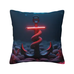 غطاء وسادة فروي "ضباب أعماق البحار" - 18 × 18 بوصة | OKOMALL