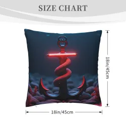 深海迷雾毛绒抱枕套 - 18x18英寸 | OKOMALL