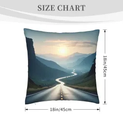 Kuscheliges Kissenbezug mit Waldnebel-Motiv - Okomall