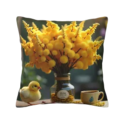 Funda de cojín Flores y sol - Okomall