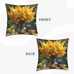 Coussin moelleux Fleurs et soleil - Okomall