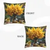 Funda de cojín Flores y sol - Okomall