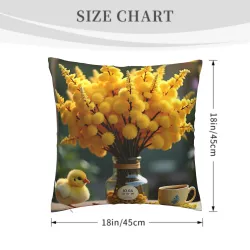 Coussin moelleux Fleurs et soleil - Okomall