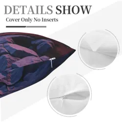 Housse de coussin en peluche Montagnes de rêve - Okomall