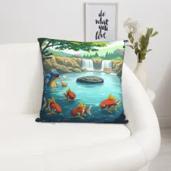 Forest Path Plush Pillow Cover - Okomall