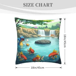 Housse de coussin en peluche sur le thème de la forêt 'Chemin des Bois' - Okomall