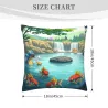 Housse de coussin en peluche sur le thème de la forêt 'Chemin des Bois' - Okomall
