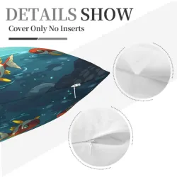 Funda de cojín de peluche con tema de bosque 'Camino del Bosque' - Okomall