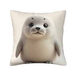 Funda de cojín de peluche de foca adorable - OkOmall