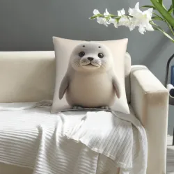 Funda de cojín de peluche de foca adorable - OkOmall