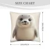 Funda de cojín de peluche de foca adorable - OkOmall