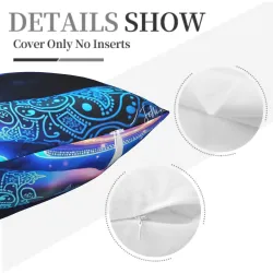 Housse de Coussin en Peluche Motif Ciel Étoilé - Okomall