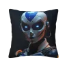 Copri-cuscino in peluche Cyberpunk Guerriero del Futuro - Okomall