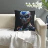 غطاء وسادة فروي بتصميم مقاتل مستقبلي بأسلوب سايبربانك - Okomall